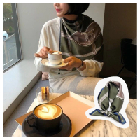 【HaNA 梨花】韓國小貴婦下午茶．綠色駿馬絲巾方巾