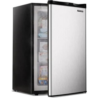 EUHOMY Upright freezer, 3.0 Cubic Feet, Single Door Compact Mini Freezer with Reversible Stainless Steel Door