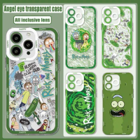 Cartoon The Scientists R-Ricks Phone Case For iPhone 15 14 13 12 11 Mini Pro Max X XR XSMax 6S 6 7 8 Plus Transparent Cover