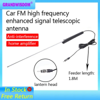 Car FM portable high frequency enhanced signal telescopic antenna car radio CD player modified home amplifier anti-interference