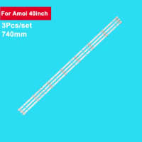 3 Pcs/set 740mm 100% new led backlight strip for Amoi 40inch TV repair B30838808 HY-C385B2 2.3.04385D1A12001 E493538 40C