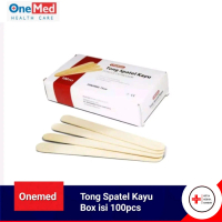 Tong Spatel Kayu Sudip Lidah Tongue Onemed - Paket 50/100pcs - Mulut