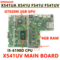 X541UV MAIN BOARD For ASUS X541UVK X541UJ X541U F541U A541U Laptop Motherboard With I5-6198D CPU GT920M 2GB GPU 4GB RAM 100% OK