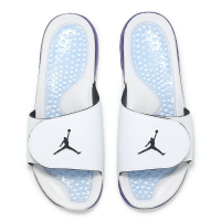 Nike 拖鞋 Jordan Hydro V Retro 男鞋 白 紫 綠 喬丹 魔鬼氈 運動拖鞋  555501-103