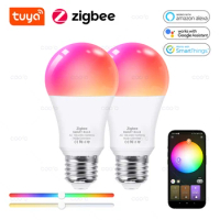 Zigbee 3.0 18W LED Light Bulb RGB+WW+CW E27 Tuya Smart Bulb Works With Smart Life Alexa Amazon Google Home Hub Required