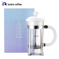 瑞幸咖啡 玻璃不銹鋼耐高溫過濾法壓壺便攜過濾手沖咖啡壺350ml