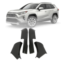 4Pcs Car Rearview Mirror Cover Sticker Decoration Trim for Toyota Rav4 2019-2021 Exterior Door Mirror Strips Trim