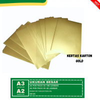 KERTAS KARTON GOLD/KERTAS KARTON EMAS A3&A2 PERPACK ISI100&40 LEMBAR