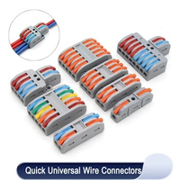 1~100pcs Quick Universal Wire Connectors Compact Splicing Wiring Cable Connection 0.08-4.0mm2 Push-in Conductor Terminal Block