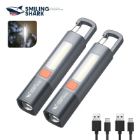 🛺FREE SHIP🛺[พร้อมส่ง]Smiling SHARK ไฟฉาย LED ขนาดเล็ก สว่างมาก ไฟฉายแรงสูง ไฟฉาย2in1 ไฟฉายอเนกประสงค
