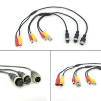 M12 4Pin male female Aviation Head to BNC DC RCA MALE FEMALE Extension Connector Cable Adapter 40CM V27