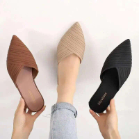Selipar Platform Kaki Runcing, Fesyen Wanita, Bahan PVC, Hitam, Tumit Tinggi, Sesuai untuk Dalaman d