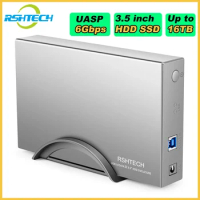 RSHTECH Hard Drive Enclosure USB 3.0 to SATA Aluminum External Hard Drive Dock Case for 3.5 inch HDD SSD up to 16TB Drives