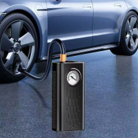 Kompresor Udara Portabel untuk Mengisi Angin Ban dengan Pengukur Tekanan Tanpa Kabel, Pompa Ban untu