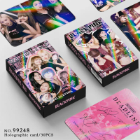 บัตรโปสเตอร์ 30 ชิ้น BP DEADLINE โทร์เรย์ เลเซอร์โฮโลแกรม ลอมโอ บัตรโฟโต้ JUMP JISOO AMORTAGE อัลบั้