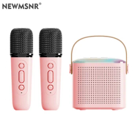 Microphone Karaoke Machine Portable Bluetooth 5.3 PA Speaker System 1-2 Wireless Mic Home Family Singing Machine Christmas gifts