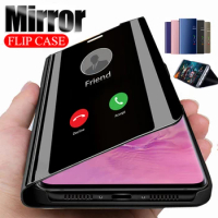 Smart Mirror Case For Samsung S20 Magnetic original leather Cover sFor Samsung Galaxy S20 Plus S20 ultra S20FE Flip Phone Cover