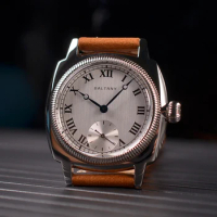 1926 Replica Watch Salmon Roman Dial 100M Waterproof Stainless Steel Square Shell Small Second Retro Watch Dropshipping