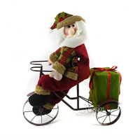 騎車聖誕公仔，聖誕節/聖誕老公公/聖誕老人/雪人擺飾/門市佈置/櫥窗設計/閃燈/裝飾/擺飾/道具/交換禮物，X射線【X459047】