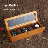 5 Slots Wood Watch Display Wooden Watch Box Organizer Watch Holder For Men New Jewelry Display Case Gift Boxes