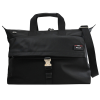 BALLY BARRET 經典品牌LOGO尼龍手提斜背兩用商旅托特包/旅行袋(黑)