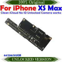 For iPhone Xs Max Clean iCloud Full Chips EU version Motherboard 256GB Logic Board 512GB with Full Chips 64GB LL/A