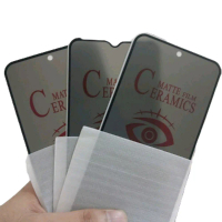 Tempered Glass Full untuk xiaomi Anti Spy Privacy Matte Layar Ceramic Hitam