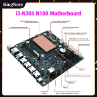12th Gen Intel i3-N305 N100 NAS Motherboard 6-Bay 4x i226-V 2.5G 2*NVMe 6*SATA3.0 DDR5 Mini ITX Router Mainboard PCIex1 Type-C