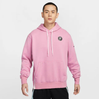 【NIKE 耐吉】長袖上衣 男 帽T 磨毛 AS U NK SABRINA SIGNATURE HDY 粉 FV3206-699