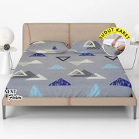 Sprei Sudut Karet Tinggi 30cm Ukuran 90x200x30 100x200x30 145x200x30 Set Sarban Sargul Bahan Katun M