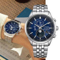 【CITIZEN 星辰】GENTS 月相盈虧 電波手錶-42mm(BY1030-50L)