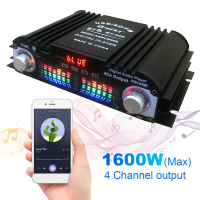 1600W Peak Power Karaoke Player FM Radio USB Bluetooth-Compatible 4 Channel HiFi Stereo AMP Mini HIF