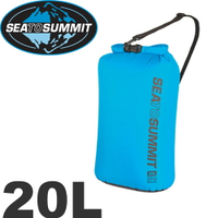 【Sea to Summit 澳洲 70D 可揹負式輕量防水收納袋20L《藍》】STSASBAG20L/防水袋/朔溪包/游泳包
