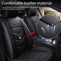 Universal Breathable Car Seat Covers PU Leather Van Truck Private Car Front Seat Covers Four Seasons General Car Interior