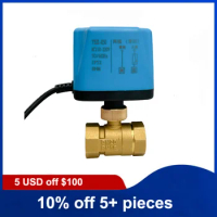 3/4'' Two Way Brass Motorized Ball Valve Normally Open Two Wire Control Electric Ball Valve