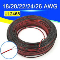 10 Meters Electrical Wire Tinned Copper 18/20/22/24/26 Gauge AWG insulated PVC Extension LED Strip Cable Wire Extend Cord UL2468