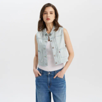 【LEVIS】女款 牛仔背心 Performance Cool 涼感背心 無袖牛仔背心 人氣新品 003XP-0000