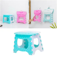 Folding Stool Camping Chair Seat for Fishing Plastic Portable Step Stool Home Train Outdoor Indoor Camping Foldable Kids Chair