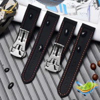 20mm 22mm Rubber Silicone Watch Bands For Omega Seamaster 300 Speedmaster Strap Seiko Tissot Men Waterproof Sports Bracelet