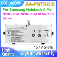 DODOMORN 15.4V 54Wh AA-PBTN4LR Battery For Samsung NoteBook 9 Pro 15 NP940X3M NP940X5M NP940X5N X01US X02US K01US K02US Series