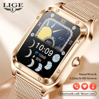 LIGE Smart Watch Women Smartwatch for Android and iOS Bluetooth Call Ladies Digital Watches for Xiaomi HUAWEI Phone Apple iPhone