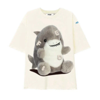 Baby SHARK FIDE เสื้อยืด unisex คอกว้าง ulzzang BABY SHARK ulzzang SHARK S-5XL