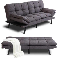 Futon,Convertible Futon Sofa Bed,Memory Foam Futon Couch,Futon Bed,Sofa Bed Couch,Modern Love seat Sofa,Sleeper Splitback Sofa