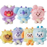 Line Friends New Anime Bt21 Year of The Dragon Limited Series Plush Doll Anime Shooky Koya Rj Plushie Pillow Toys New Year Gifts