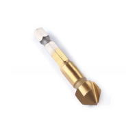 Set 4 Mata Gerudi Heks Bertahap 4 x 12 mm, Penitik (Countersink) 8 x 20 mm, Mata Gerudi 12.4 mm, Pem