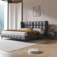 Modern Bedroom Bed Designer Queen Size Frame Leather Soft Bed King Size Bedroom Furniture Set Home Furniture Double Bed