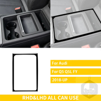 belook สำหรับ Audi Q5 Q5L FY 2018-2023 อุปกรณ์ตกแต่งภายในรถยนต์ คาร์บอนไฟเบอร์ กรอบตกแต่งที่วางแขนกล