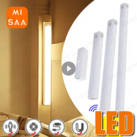 Motion Sensing Night Light LED Light Under Cabinet Light Motion Sensor Closet Light USB Rechargeable Home Bedroom Cabinet Light
