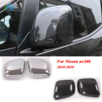 Chrome Rear View Mirror Decoration Cover For Nissan NV200 Evalia 2010-2018 ABS Car Styling Stickers Auto Accessories 2Pcs