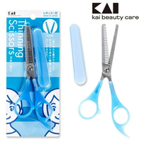 日本製 KAI貝印 不鏽鋼 打薄剪刀(細齒/附套) KQ-3047